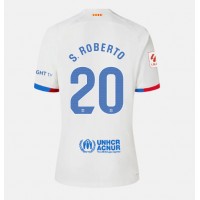 Camiseta Barcelona Sergi Roberto #20 Visitante Equipación para mujer 2023-24 manga corta
